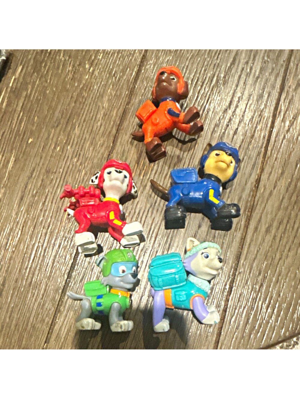 Nickelodeon PAW Patrol 5pc Mixed Lot Figures Chase Marshall Zuma Rocky Everest